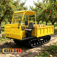 CE-Zertifizierter 3T Hydraulischer Raupentransporter Diesel Mini-Dumper für Berg-, Obstgarten- und Waldtransport