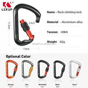 Mousqueton à vis de sécurité en aluminium 7075 à mâchoire en D, capacité de charge élevée 30 KN, pour l'escalade - Product Image 2