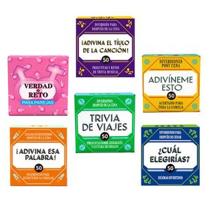 Cartes de jeu en papier Anglais-Espagnol, très vendues à l'international, pour divertissements après le dîner, soirées, jeux de nuit et activités parent-enfant - Product Image 2