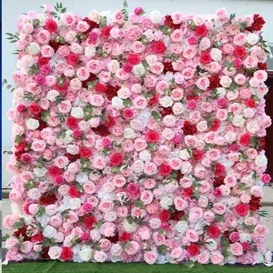 Mariage bal Royal fleur artificielle mur toile de fond photomaton fée fête d'anniversaire bricolage panneaux floraux décorations de fond