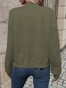 Veste décontractée à col rond pour <span class=keywords><strong>femme</strong></span>, nouvelle collection automne/hiver, respirante, en élasthanne, manches courtes, couleur unie, fermeture éclair - Product Image 2