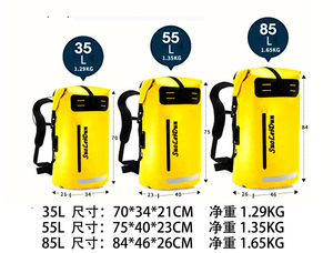 Mochila Impermeable Multifuncional Personalizada de Gran Capacidad de 35 l, Bolsa Seca de PVC para Kayak, Senderismo, Bolsa Impermeable - Product Image 2