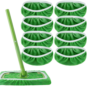 Tampons de nettoyage pour vadrouille <span class=keywords><strong>Swiffer</strong></span> Wet Dry à double usage, 8 pièces, tampon de recharge pour vadrouille rotative à absorption d'eau, recharge réutilisable en microfibre - Product Image 1