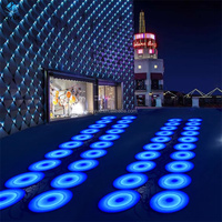 Équipement d'amusement extérieur coloré portable cercle LED brique lumineuse 3D numérique LED piste de danse sensible pour la scène de boîte de nuit