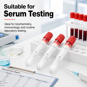 Provetta per campioni sanguigni PET Vet Lab con additivo a coagulazione rapida per biochimica e <span class=keywords><strong>immunologia</strong></span> di cani e gatti, attivatore di coagulazione per la raccolta del sangue. - Product Image 1
