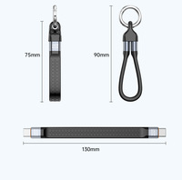 Cordon porte-clés USB4, câble de charge ultra-rapide 240W, transfert de données haute vitesse 40 Gbps, double Type-C compatible Thunderbolt 4