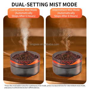 2026 núi lửa hộ gia đình <span class=keywords><strong>mini</strong></span> siêu âm hương thơm khuếch tán Máy tính để bàn U đĩa tạo độ ẩm Sáng Ngọn lửa sương phun làm mát không khí - Product Image 6