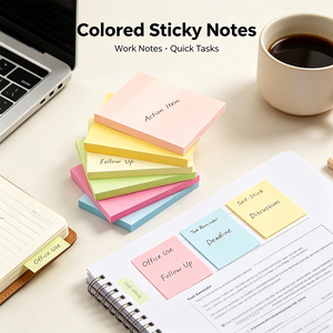 กระดาษโน้ตสีพาสเทล SK แบบมีกาวในตัว ฉีกง่าย ใช้ได้ทั้งที่บ้านและที่ทำงาน - Product Image 3