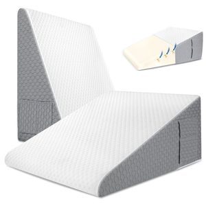 Triangular Headboard Wedge Pillow For Twin XL Beds – Corduroy Bolster Cushion With Hidden Pocket, Dorm & Bedroom Support Pillow