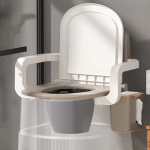 Chaise de <span class=keywords><strong>toilette</strong></span> portable détachable, personnalisable, en plastique, pour adultes, personnes âgées, handicapés, robuste, nouveau modèle - Product Image 5