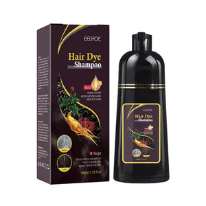 EELHOE Ginger Polygonum Multiflorum Ginseng Black Dark Brown Hair Dye Color Shampoo