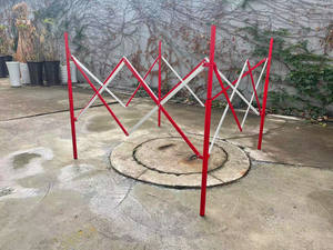 Protezione di sicurezza per botola in metallo pieghevole recinzione per barricata protetta con blocco stradale quadrato a quattro lati - Product Image 5