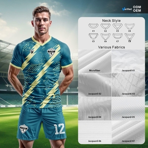 Fitroc OEM Geprint Korte Top Kwaliteit Jacquard Stof Speler Versie Voetbalshirt Uniform Set Vintage Retro Voetbaltenue voor Heren - Product Image 2
