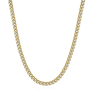 Collana lunga placcata in oro per uomo inchiostro BIK94 Set di alta gioielleria - Product Image 1