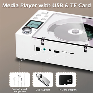 Lecteur de disques haute fidélité en gros avec batterie rechargeable, télécommande et chargement Type-C pour l'apprentissage de l'anglais par les étudiants - Product Image 4