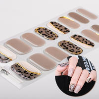 Bandes de gel UV de haute qualité à motifs léopard et pois classiques pour nail art