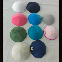 Kippa de pana Top Kipot con logo personalizado, sombrero de Bar Mitzvah, yarmulke judío, kippa judía diaria, kippot para exteriores, para regalo.