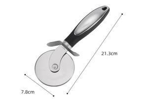 Couteau à pizza en acier inoxydable, roulette à découper, lame oscillante, coupe facile avec protection pour les doigts - Product Image 4