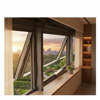 Ventanas Modernas de Aluminio con Toldo para el Hogar, Doble Acristalamiento Aislante, Colores Personalizados, Insonorizadas, Abatibles y con Apertura Exterior