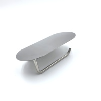 Porte-papier toilette mural moderne en acier inoxydable avec étagère pour téléphone, logo personnalisé, boîte marron, pour la maison et la salle de bain