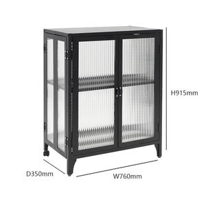 manufacture wholesale modern design metal office folding storage cabinet tempered steel storage cabinet with glass door