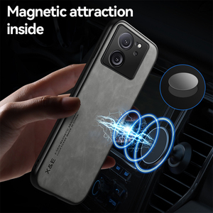 Étui en cuir de luxe pour <span class=keywords><strong>Xiaomi</strong></span> 13T 13T PRO <span class=keywords><strong>13LITE</strong></span>, coque mate, support magnétique pour voiture, protection en silicone, étui de téléphone pour K60 Ultra - Product Image 3