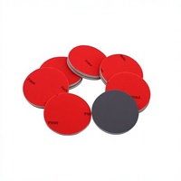 Disque abrasif 3 pouces auto-agrippant, dureté moyenne, oxyde d'aluminium, film anti-colmatage, éponge de ponçage OEM pour préparation de peinture, 5 mm