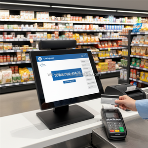 Système de point de vente tactile Windows 9,7 pouces en alliage d'aluminium industriel avec logo personnalisé, pour <span class=keywords><strong>caisse</strong></span> enregistreuse 15 pouces, idéal pour les magasins de détail - Product Image 6