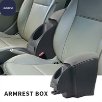 Boîte de console d'accoudoir de voiture universelle en cuir PU pour Renault, kit d'accoudoir central avant en cuir de haute qualité personnalisé
