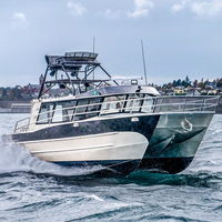 Bateau de pêche catamaran à double coque en aluminium entièrement soudé Kinocean CB-270 de 27 pieds (8,25 m) pour la navigation océanique