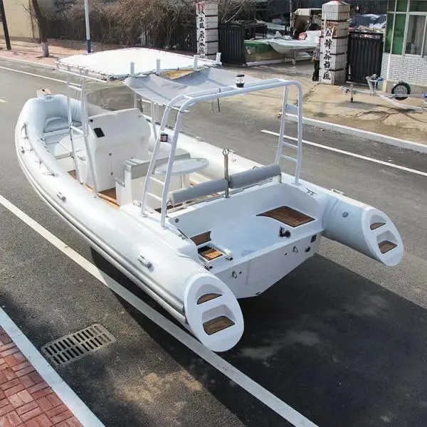 17ft Vissersboot Semi-Stijve Diepe V-Romp Jachten Boot Schip Rib Boot 550 Hypalon