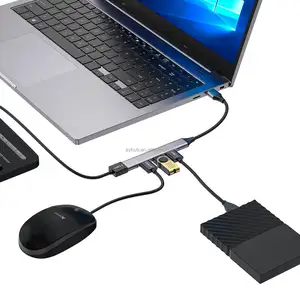 الأكثر مبيعًا USB C Hub 3.0 2.0 Type C 4 فتحات Multi Splitter محول OTG للكمبيوتر الشخصي والكمبيوتر الدفتري اكسسوارات