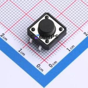 TS015-CBW1FH6.5 Tactile Switch Through hole-4P,12x12mm Switch Single Pole Single Throw Round Button 2.5N Through Hole - Product Image 1