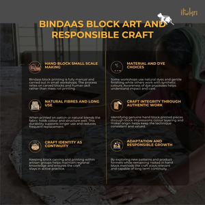 สมุดบันทึกทำมือหุ้มผ้าสีน้ำเงิน Bindaas สมุดจดบันทึกงานฝีมือสุดหรูสำหรับการเขียนและวาดภาพ (9 x 7 นิ้ว, 15 แผ่น) - Product Image 4