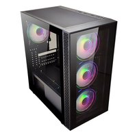 Boîtier d'ordinateur ATX pour jeux Gabinete DE PC Gamer ARGB OEM avec fenêtre en verre Boîtier de bureau PC