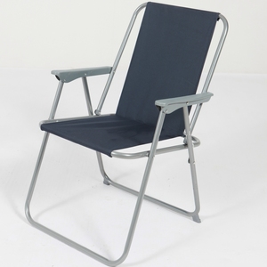 Chaise pliante moderne en métal et acier Oxford, chaise longue en fer pour l'extérieur, la salle à manger, la plage, le salon, portable - Product Image 1