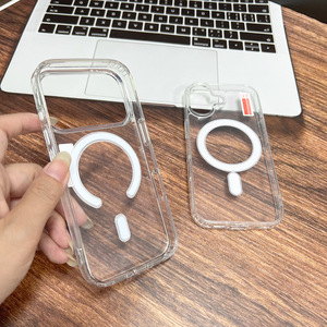 Ốp điện thoại trong suốt cho iPhone 17 16 15 14 Pro 17 Pro Max, trong suốt, từ tính, có thể tùy chỉnh logo, model 13 14 Pro Max Plus - Product Image 1