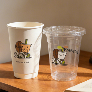 Vente en gros de gobelets en plastique jetables transparents en PET pour boissons, thé, lait, soda, avec logo personnalisé imprimé, 10, 12, 14, 16 oz - Product Image 3