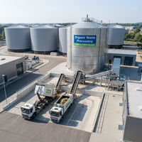 Digesteur anaérobie automatique sur mesure à haute efficacité, réacteur de biogaz de 2000 m³ pour fumier d'élevage et résidus agricoles
