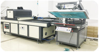Máquina de pantalla de seda de papel de punto UV impresora de película de transferencia de serigrafía automática mquina serigrafa auto plana con tnel de secado