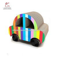 Chat maison chat chatterie avec coussin en feutre pour petits animaux de compagnie écologique nid d'abeille papier chat maison