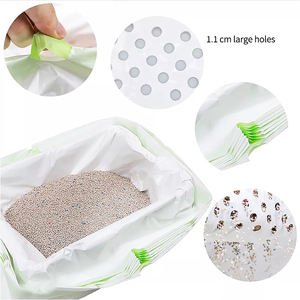 उच्च गुणवत्ता वाले डिस्पोजेबल पर्यावरण अनुकूल बिल्ली कूड़े का डिब्बा लाइनर घरेलू मकई स्टार्च बिल्ली कूड़े का थैला कम्पोस्टेबल बिल्ली कूड़े का लाइनर - Product Image 4