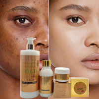Coffret de soins visage et corps au lait d'or égyptien pur, marque privée, correction de la couleur, anti-imperfections, pour une peau plus blanche et impeccable