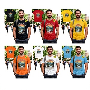 OEM Custom Logo 100% Cotton Knitted High Quality Custom Graphic Printed Unisex Oversize Quick Dry Breathable <b>T</b> <b>Shirt</b> <b>Men</b> - Product Image 1