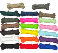 Cordon Paracord en Nylon/Polyester 7 Brins de 4 mm, 20 Couleurs, 30 Mètres, Kit Multifonction pour Bracelets et Colliers de Chien