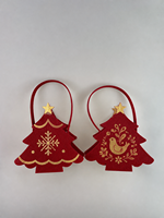 Sac cadeau en feutre en forme de sapin de Noël pour le marché russe, Noël orthodoxe, sac à bonbons et friandises en non-tissé pour le Nouvel An et les Matryoshkas