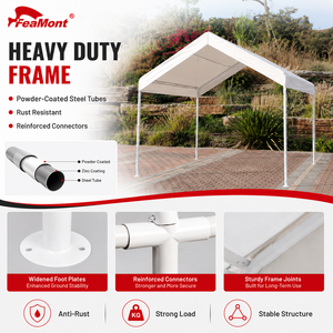 Tente de garage pliable FEAMONT pour la maison, la cour arrière, le stationnement extérieur, installation rapide, aucun outil nécessaire - Product Image 4