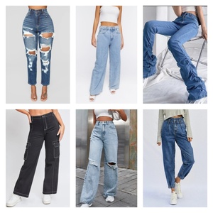 Jeans di Design per <span class=keywords><strong>Donna</strong></span>, Elasticizzati con Ricami, Moda Femminile, Jeans in Denim con Strappi per Donne - Product Image 2