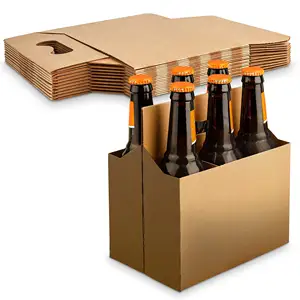 12 Oz. Bier Of Frisdrankdrager Veilig 6 Flessenhouder Kraft Kartonnen Bier Verpakking Kartonnen Wijndoos