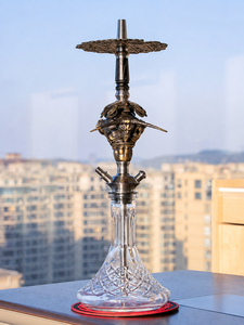 Cachimba de Lujo de Cobre Puro, Set Completo con Base de Cristal, Cazoleta Importada, Rejilla para Carbón, Estilo Ruso, Venta al por Mayor OEM - Product Image 1